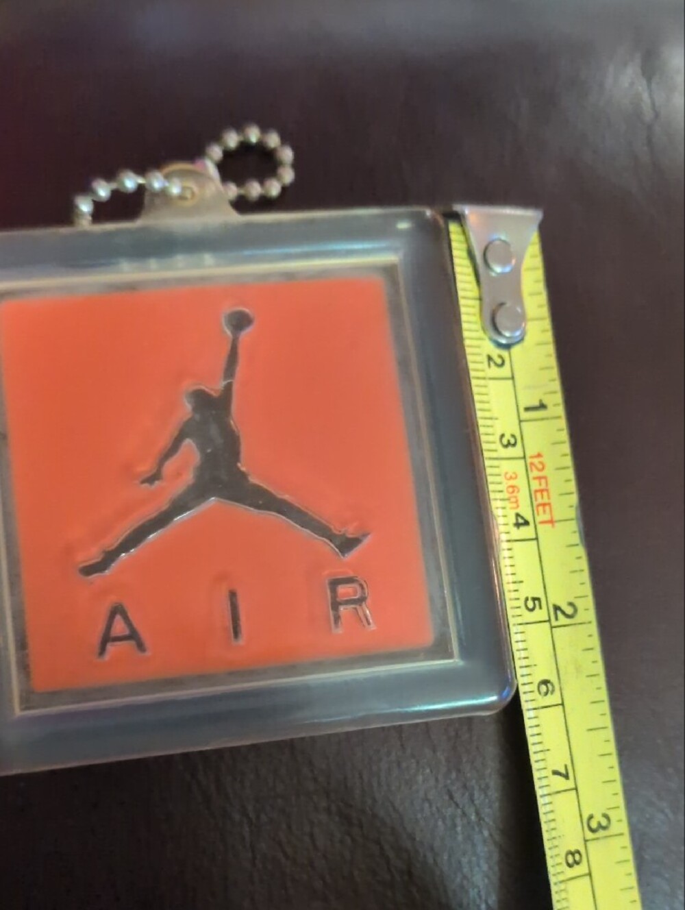 Jordan Nike Orange Jumpman AIR Square Pendant - Picture 6 of 7